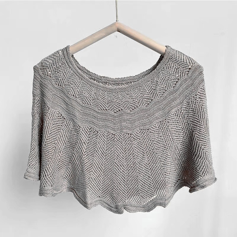K770 New knitted shawl lazy pullover scarf fashionable cheongsam outside small shawl air-conditioned room wavy shirt wholesale