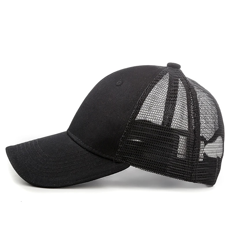 Unisex Mesh Cap Casual Plain Cotton Baseball Cap Adjustable Summer Trucker Hats For Women Men 250519