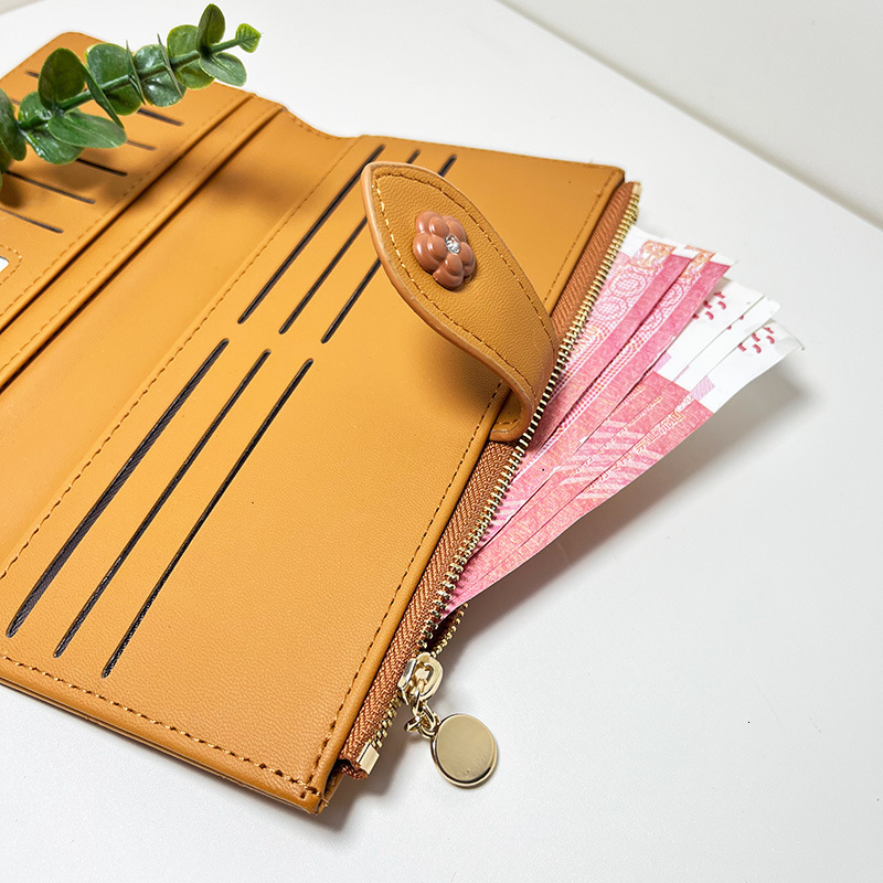 designer bag New Card Zipper Women's Walle Simple and Multi functional Lingge Long Handheld Bag Coin purse card bag