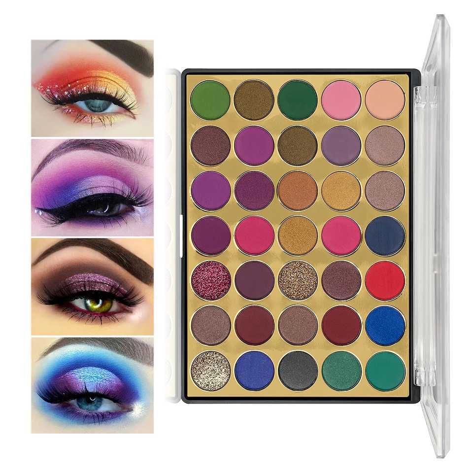 35 Color Eyeshadow Tray Daily Makeup Matte Lasting Nightclub Eyeshadow Pearl Fine Shimmer Waterproof Is Not Easy To FaintXJ250520