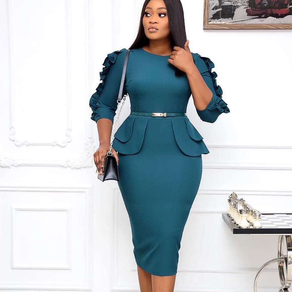 Women's Wear D3147 Large Wear Women's Professional Office Style Commuter Dress