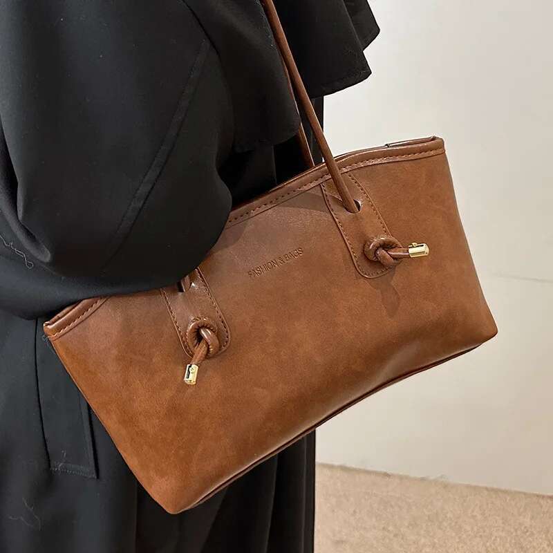 LEFTSIDE PU Leather Shoulder Bags For Women 2024 Winter Y2k Trend Female Crossbody Bag Lady Hand