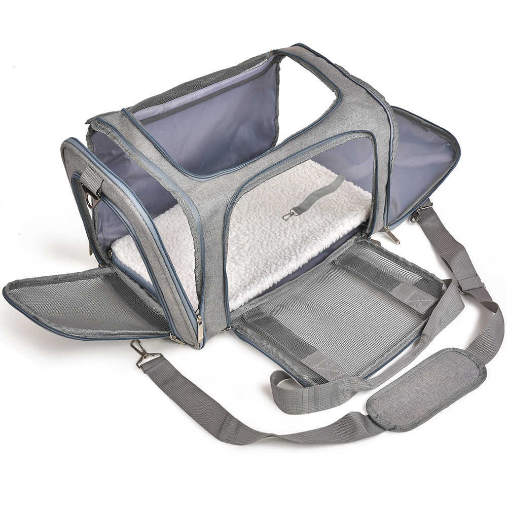 Dog Carrier Bag Soft Side Backpack Cat Pet Carriers Dog Travel Bags Airline Approved Transport For Small Dogs Cats Outgoing M250220