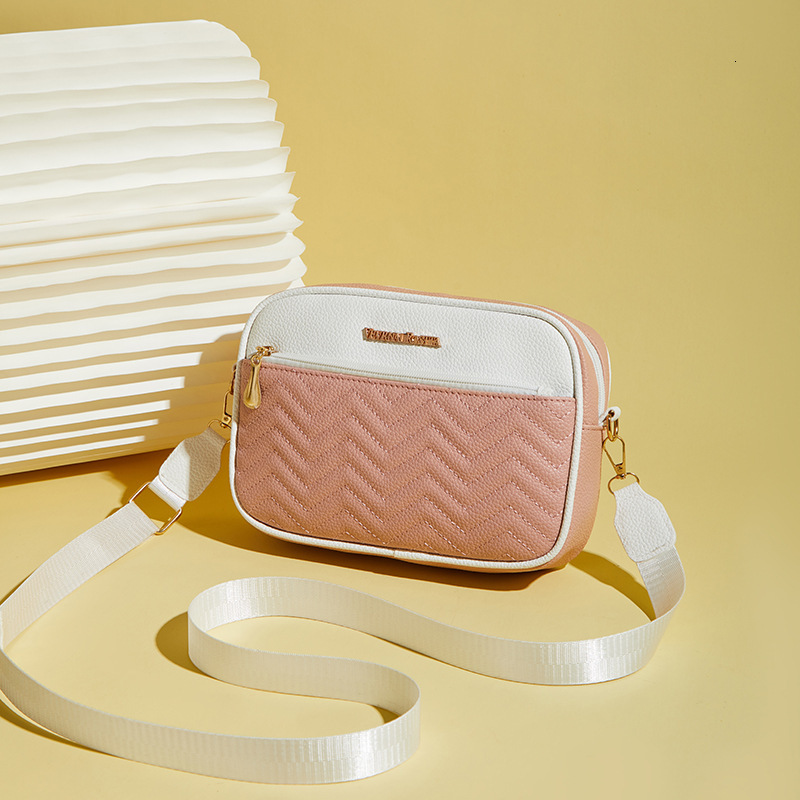 Women's double-layer square 2025VR new bag women's work commuting crossbody small shoulder bag
