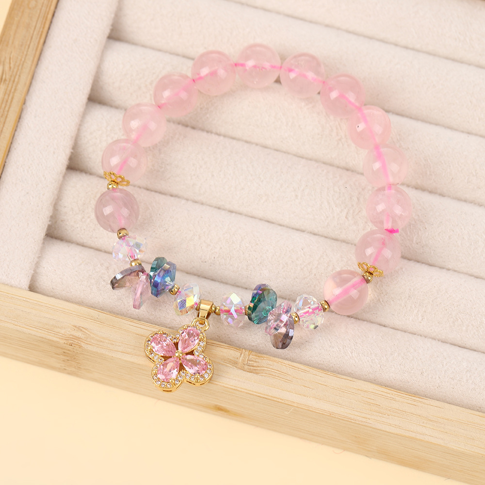 zircon horse pink crystal bracelet