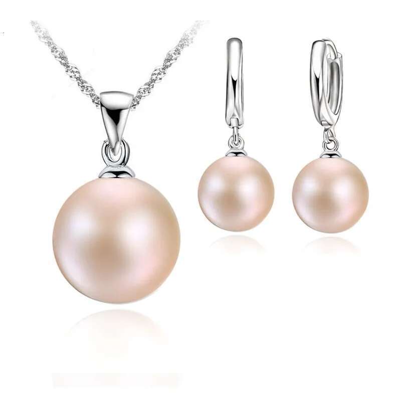 Top Quality Real Freshwater Set Women,Natural Pearl Sets Sterling Sier Jewelry Girl Birthday Gift