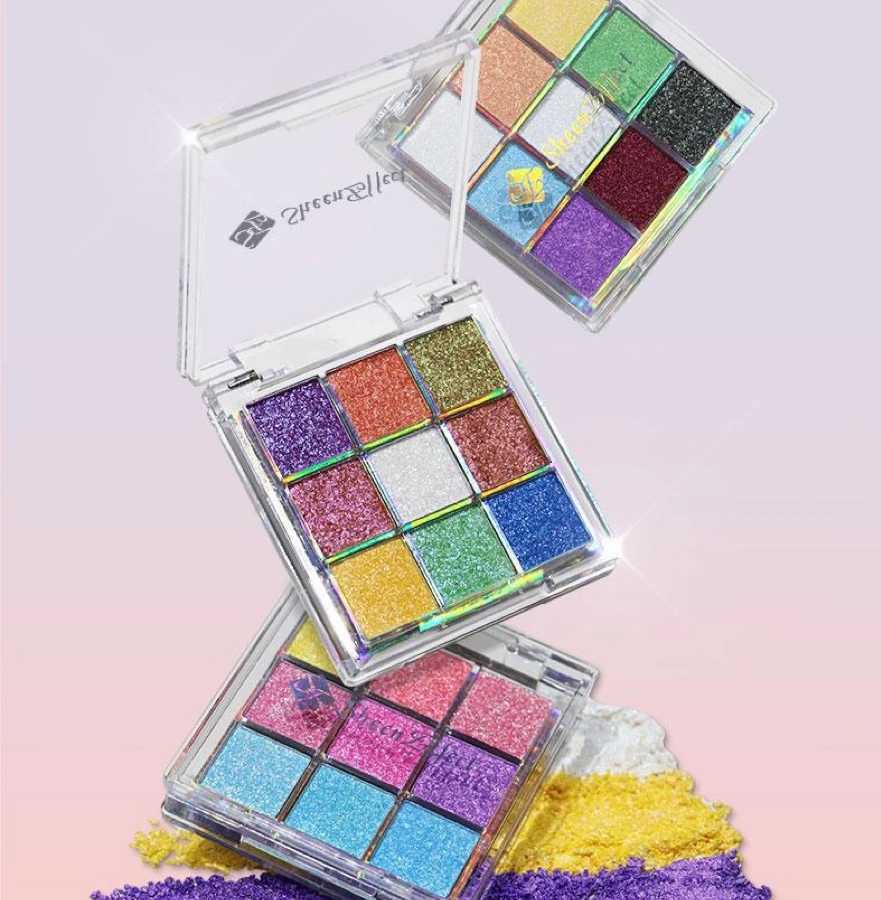 Sheeneffect 9 Color Eyeshadow Plate Chameleon Delicate And Shimmer Eyeshadow Makeup Cosmetics W250520
