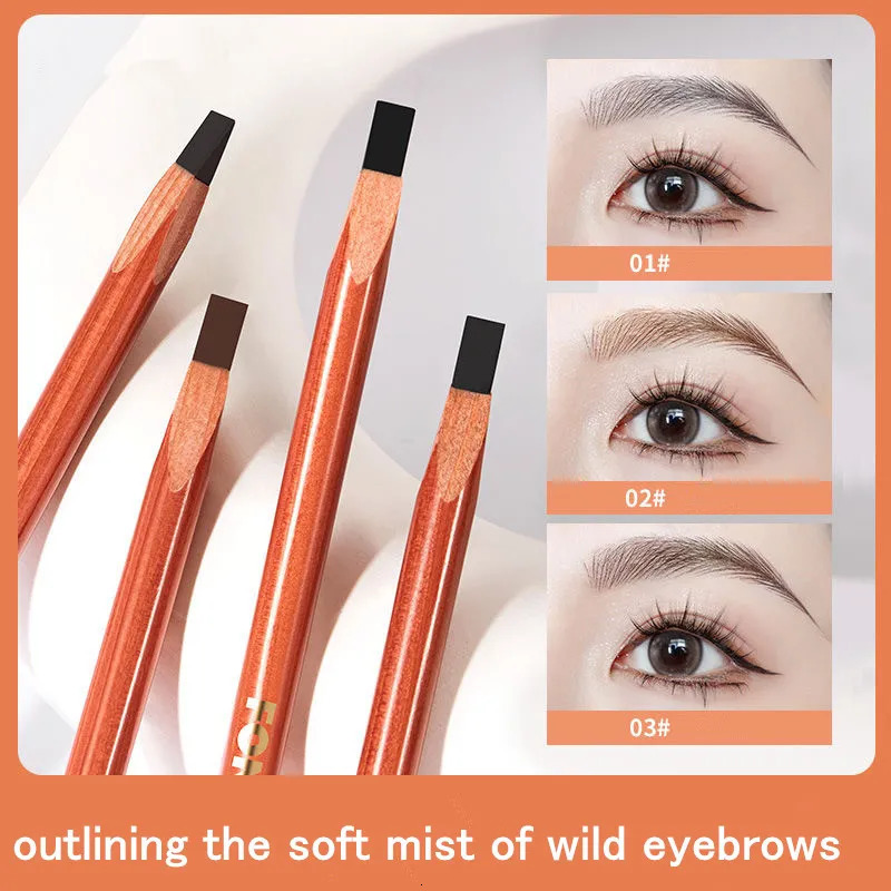 Matte Hard Eyebrow Pen Microblading Brows Definer Enhancers Easy To Apply Pencil Permanent Natural Waterproof Eyebrows Paint 250515