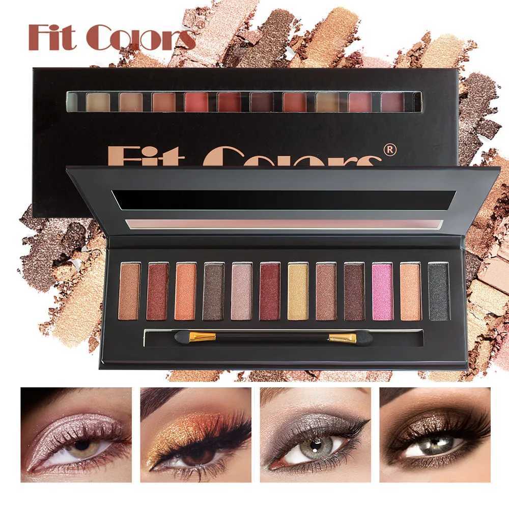 Fit Colors 12 Matte Color Multi-Purpose Makeup Powder Palette Waterproof Sweatproof Highlighter Fix Blush Eyeshadow Palette SetXJ250520