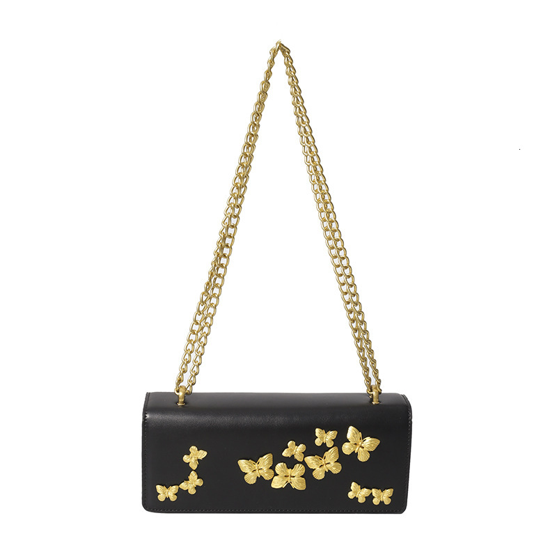 High end butterfly for women 2024 new fashionable small square chain, niche and versatile single shoulder diagonal cross bag