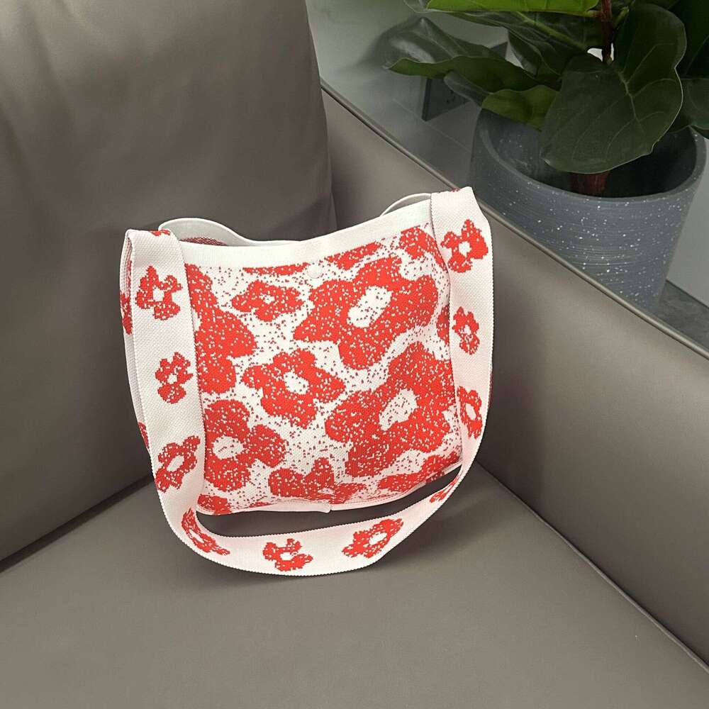 2025 New Small Knitted Satin Tote for Girls in Lolita Style