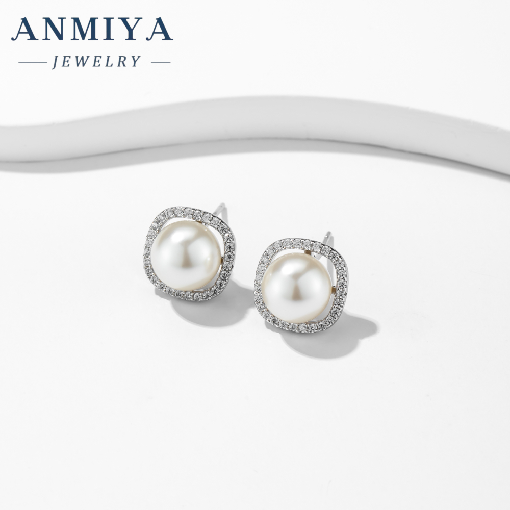 925 Silver Baroque Pearl Earrings Fine Jewelry Fresh Water Pearls Earrings