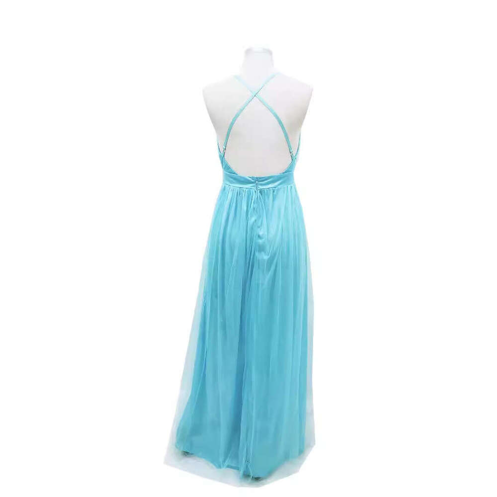 European American popular mesh camisole dress long skirt 2025 new style chic and elegant clothing