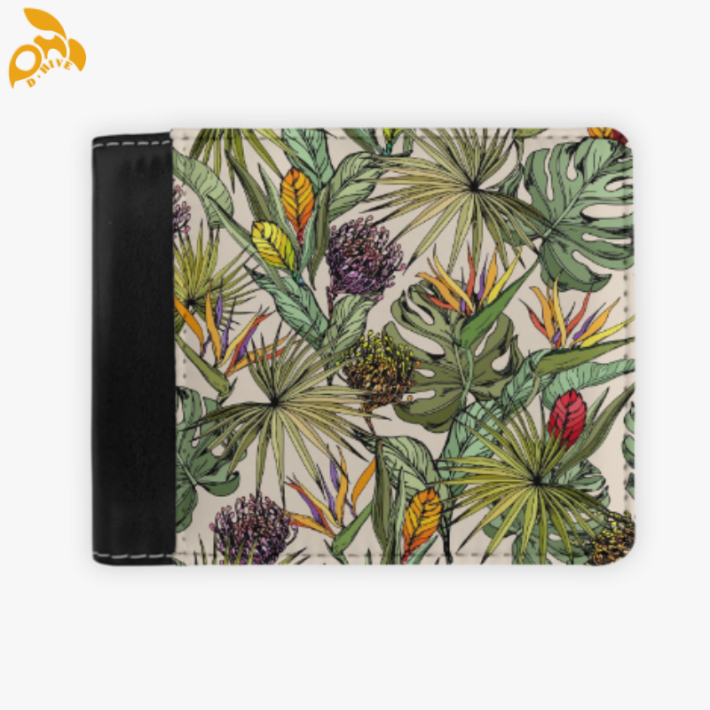 Free delivery. designers customize round beige, white and black wallets for adults.