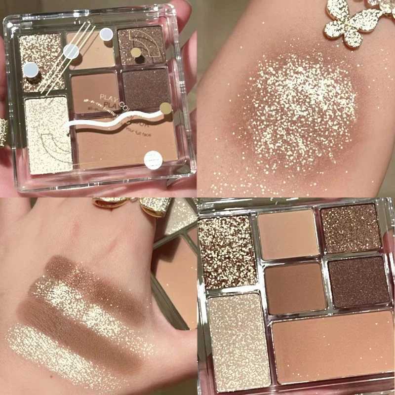 7 Colors Eyeshadow Palette Pearly Matte Earth Color Eyeshadow Portable Shiny Long Lasting Natural Eyeshadow Eye Makeup CosmeticXJ250520