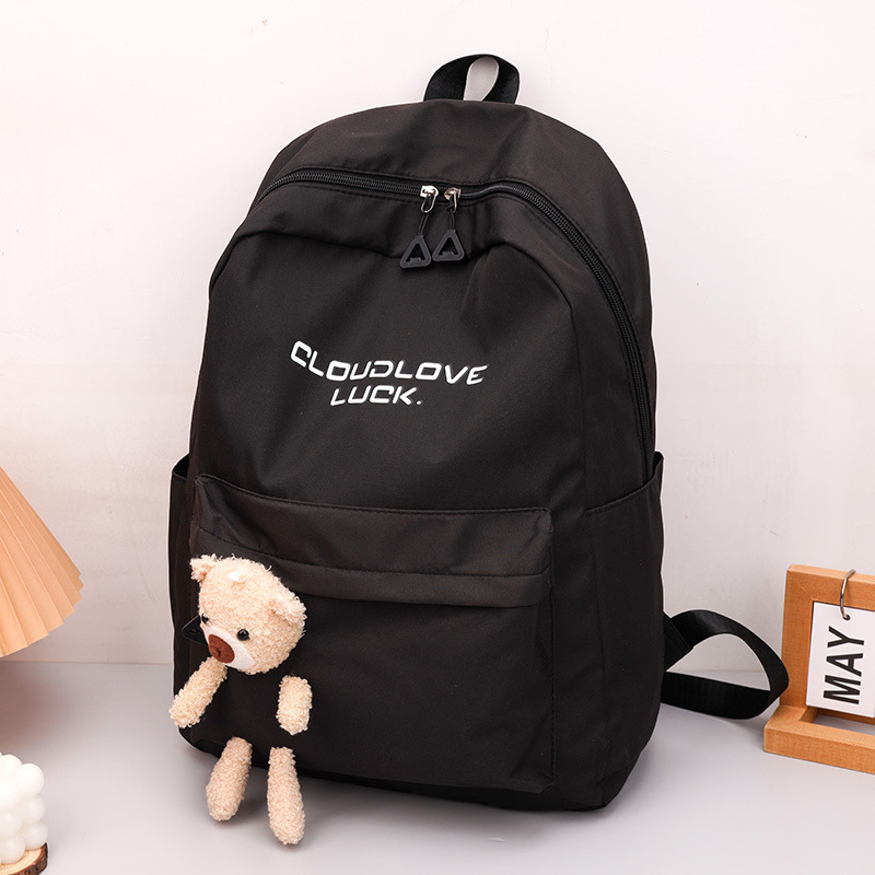 Free Delivery Designer Bag Sweet Bear Fashionable Primary Secondary School Student Large Capacity Simple Men's And Women's Versatile Niche B