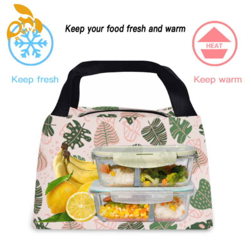 Free delivery. fashion designers customize round, beige and white semi-long, lightweight, simple and portable hand-held insulated lunch bags