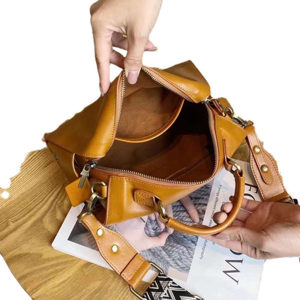 Spring Summer Luxury Large Capacity Boston Small Square Women s Diagonal Cross Soft Leather Shoulder Bag