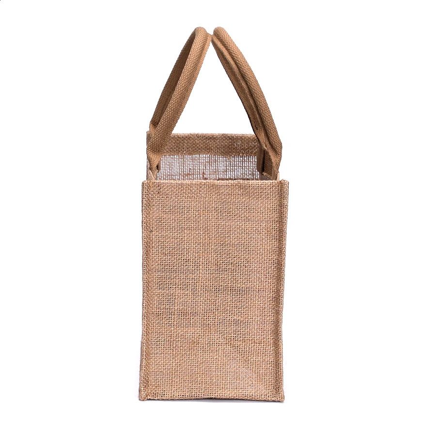 jute tote bag travel handbag picnic tote bag large capacity shoulder bag storage bag 250516