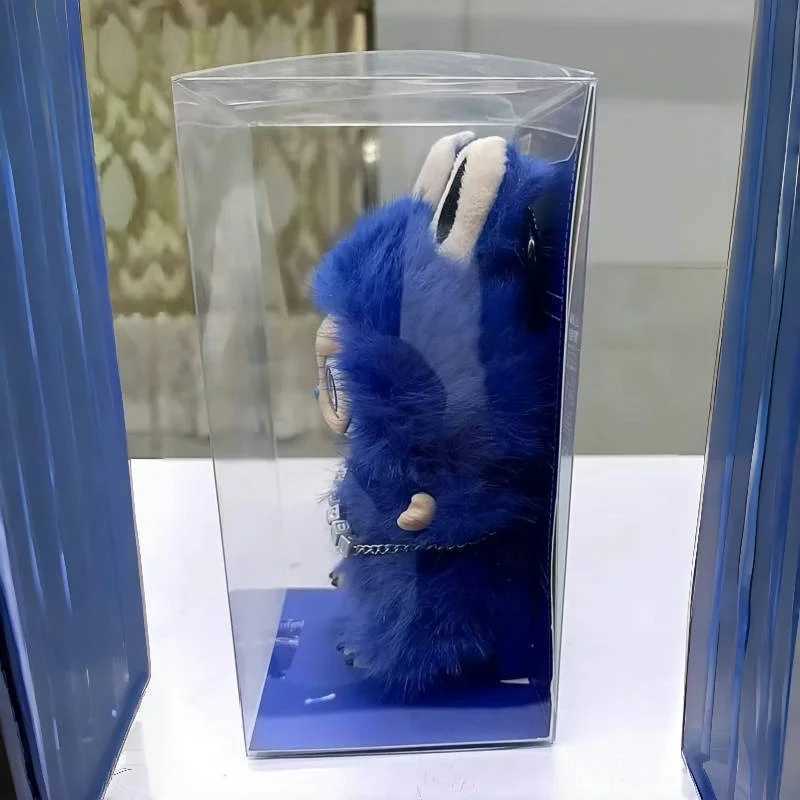 hot 17cm The Monster Labubu Ksbu Series Blue Vinyl Creative Change Replica Doll Cute Pendants Blind Box Toy Girl Birthday Gifts Z250520