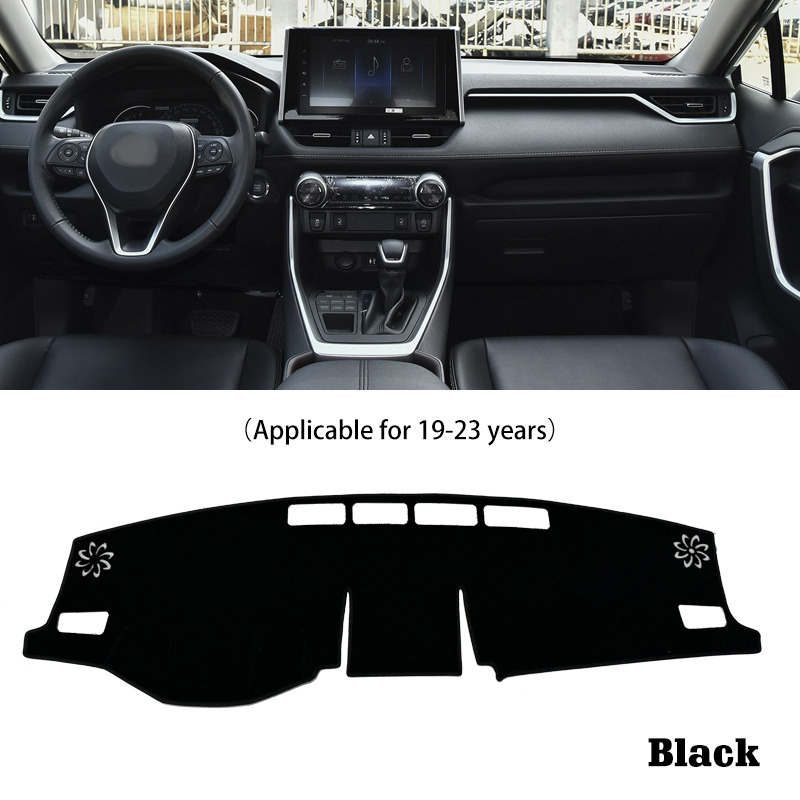 for TOYOTA RAV4 2019-2023 Dashboard Cover Sunshade - UV Protector, Anti-Glare Front Windshield Mat, Car Interior Accessory|Floral Pattern Shade|Polyes