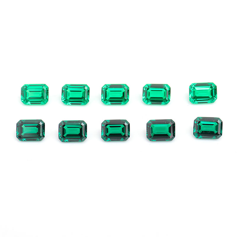 Wholesale Price Lab grorwn Emerald Gemstone Muzo Colombia Green Hydrothermal Lab Created Loose Emerald Stones for Ring Jewelry Making