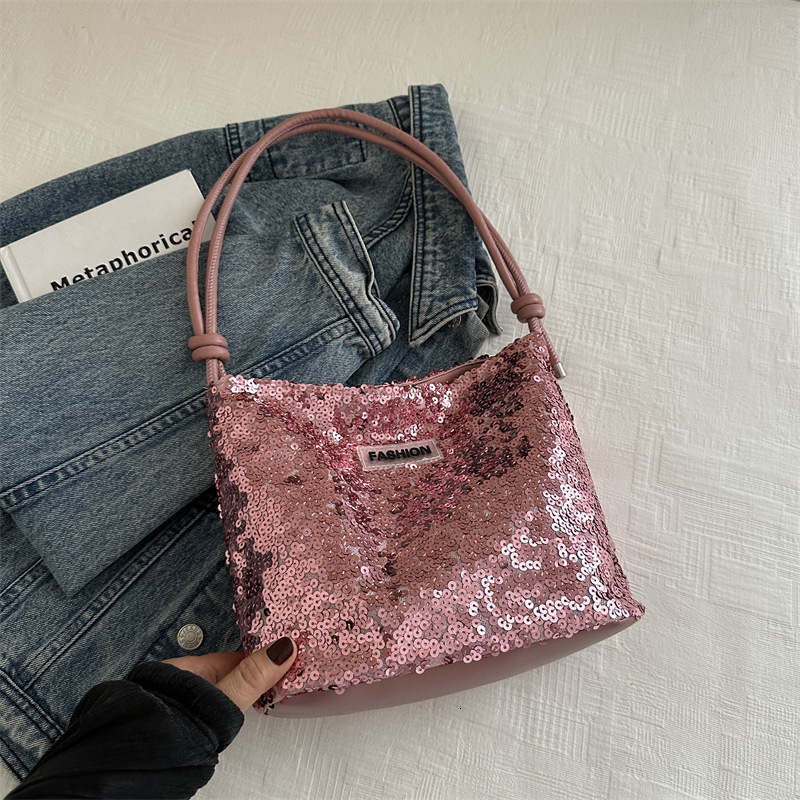 Free Delivery Designer Bag Sequin Fashion Korean Single Shoulder In Spring/summer 2025: A Small Crowd On The Internet Fashionable Underarm Bag Outgoin
