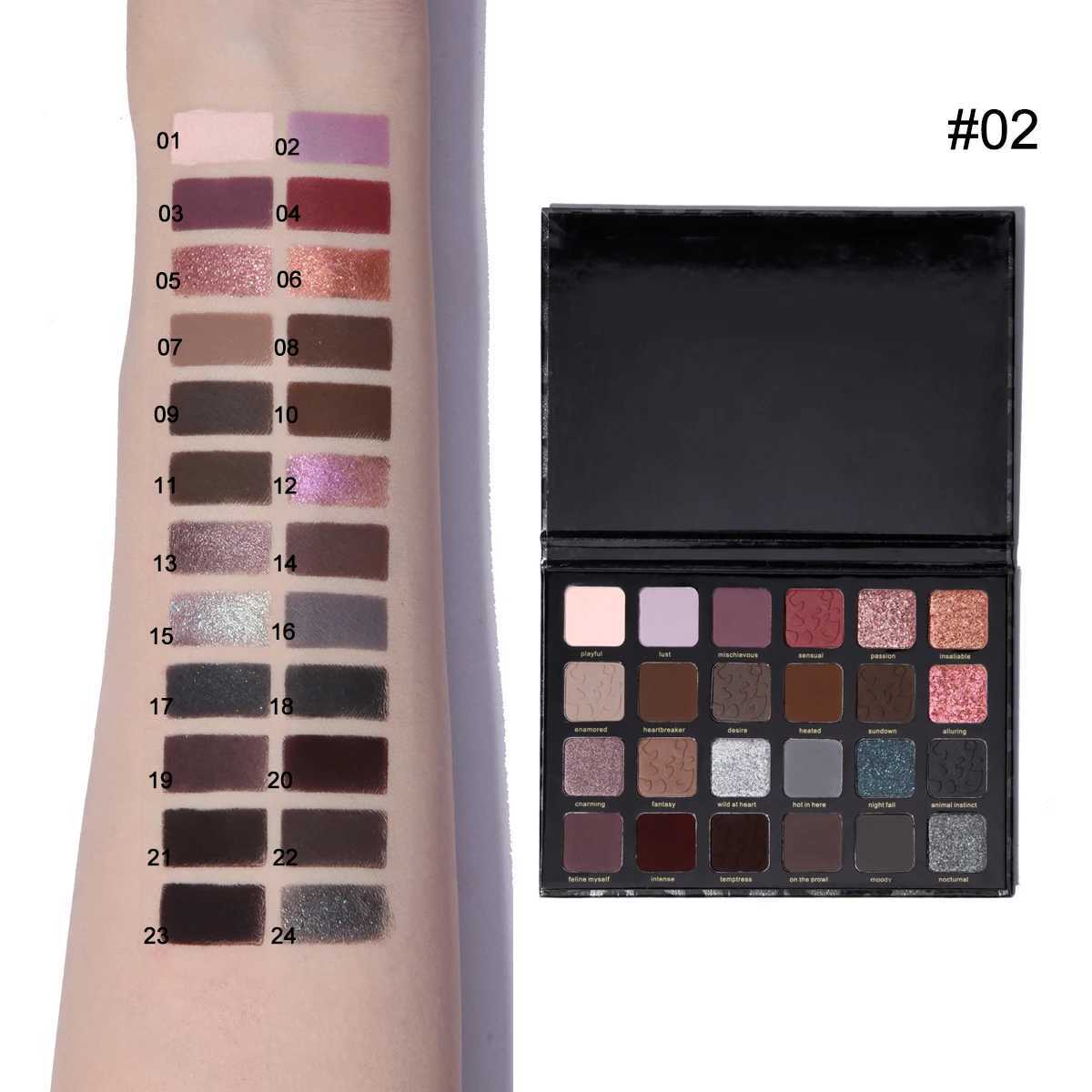 24 Color Matte Eyeshadow Palette Glitter Eye Shadow Cool and Warm Color Palettes Make Up Pallet Shimmer Fashion Women Beauty EyeXJ250520