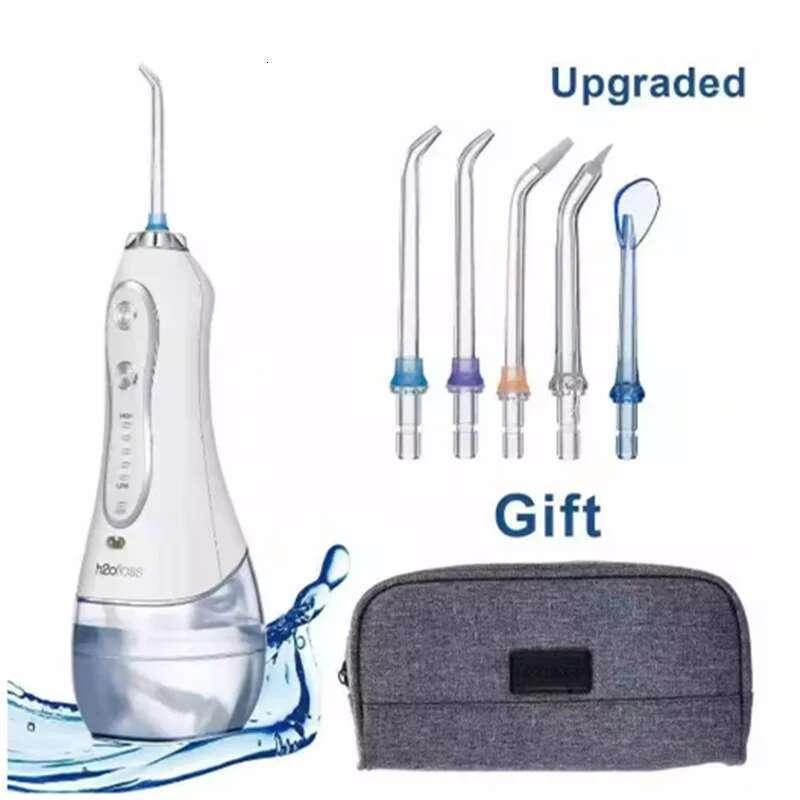 1 Pcs Portable Electric Water Flosser Rechargeable Wireless Oral Irrigator White/Black Body Avaiable IPX 7 Waterproof 40-110PSI