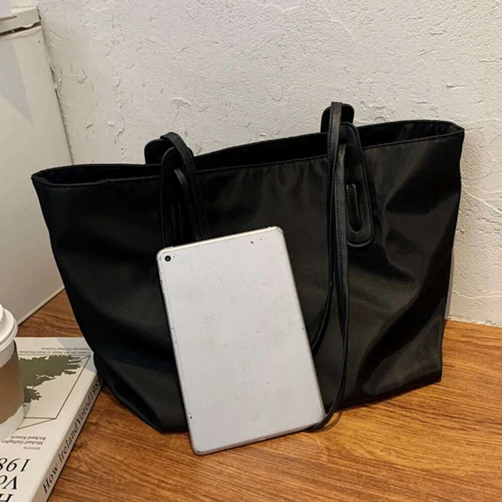 Shoulder Women Nylon With Zipper Underarm Solid Color Satchel Purse Oxford For Work Travel Shopping Shopper Bag
