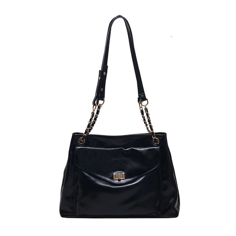 Design inspired Korean version single shoulder diagonal cross chain commuting large capacity wandering women's soft leather armpit bag 2025 tempe