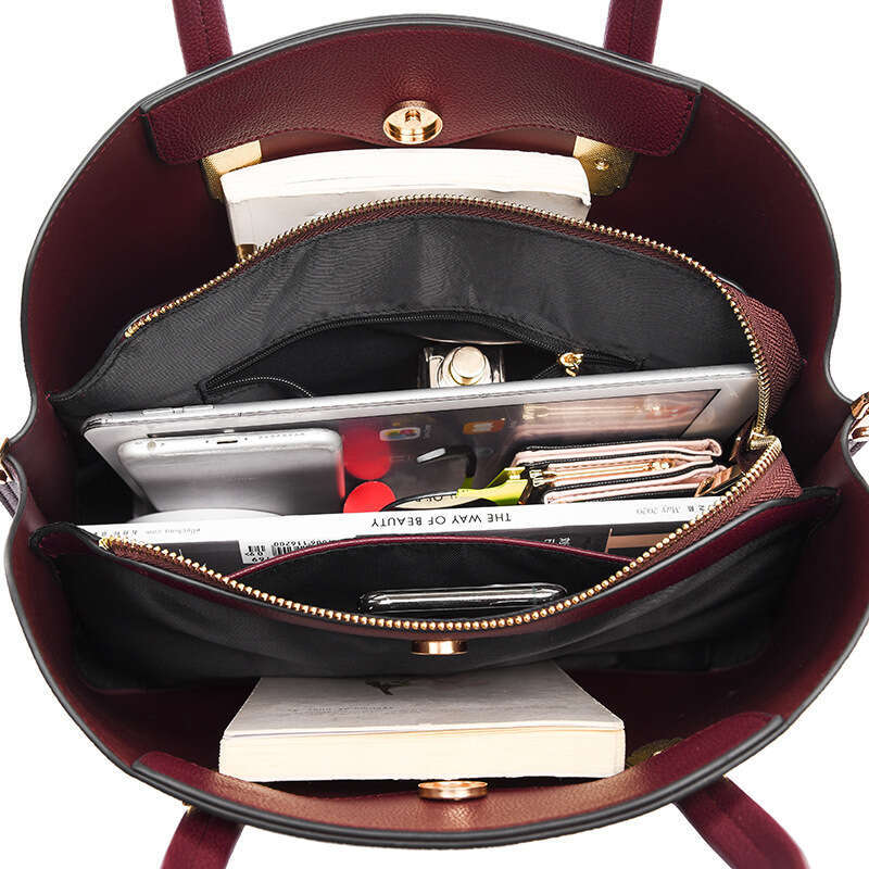 womens handbag new large capacity shoulder temperament soft leather mother fashionable commuting womens bag can be slung diagonally