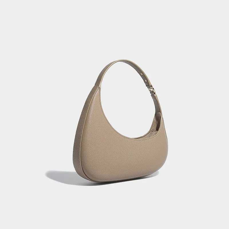 Vintage Half Moon Bags For Women Luxury Designer Handbags And Purses New In PU Lychee texture Rivet Small Underarm Shoulder M250520
