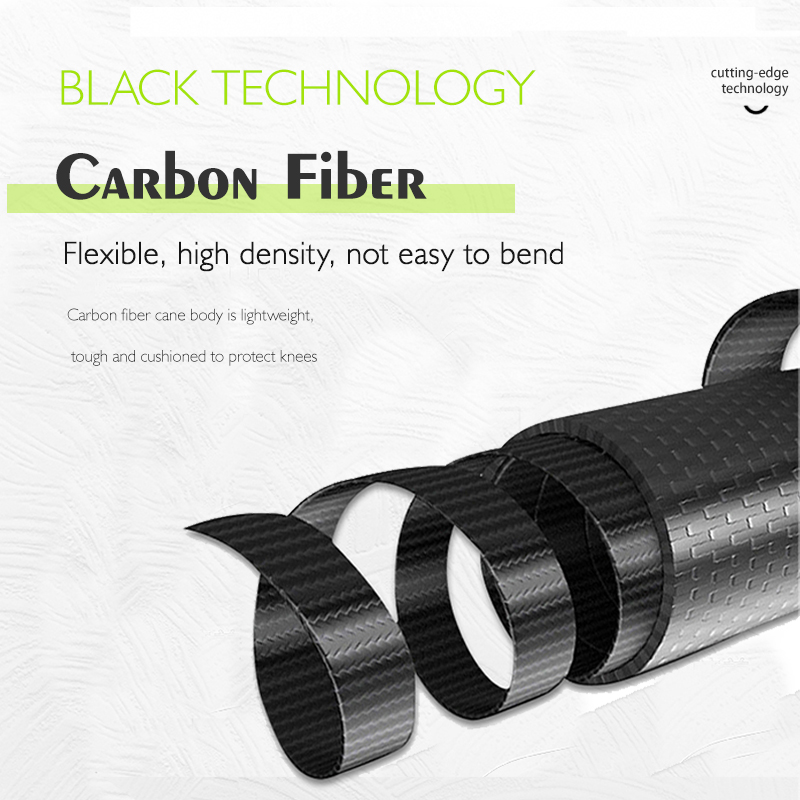 Professional four-section carbon fiber trekking pole, foldable and lightweight, suitable for hiking and rock climbing, with a quick-lock system