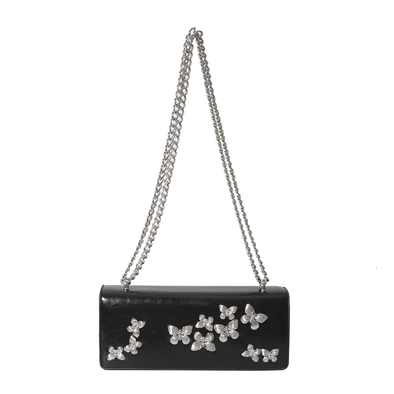 High end butterfly for women 2024 new fashionable small square chain, niche and versatile single shoulder diagonal cross bag