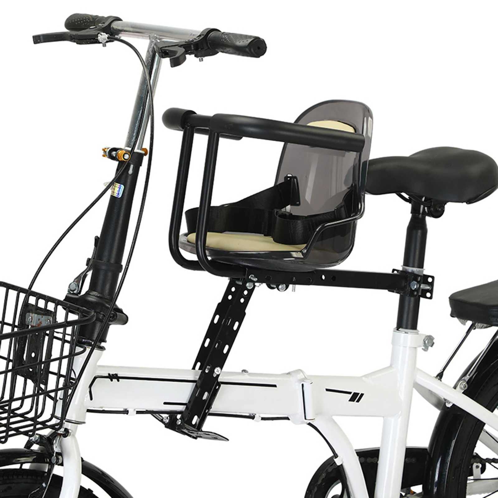Front Mount Kids Bike Seat Mountain Bike Child Safety Seat with Guardrail and Safety Bicycle Seat Belt Bike Accessories R250520