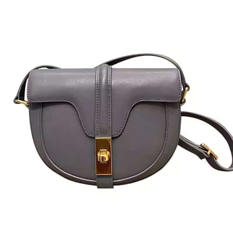 Internet celebrity same style saddle new single shoulder crossbody leather women s versatile pig bag cowhide simple