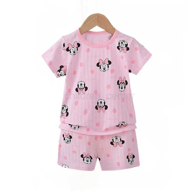 Disney girls clothes set Short Sleeve 2pcs Tshirt+Short 1 2 3 Years Old Summer New Clothing Girls Casual Loose Thin clothes W250520