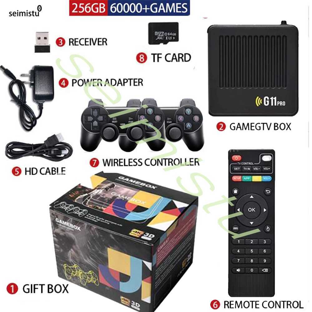 G11 Pro Game Box TV Box Video 256G Built in 60000+ Retro Games 4K HD Game Stick Video Game 2.4G Wireless Gamepad For 1 R250520