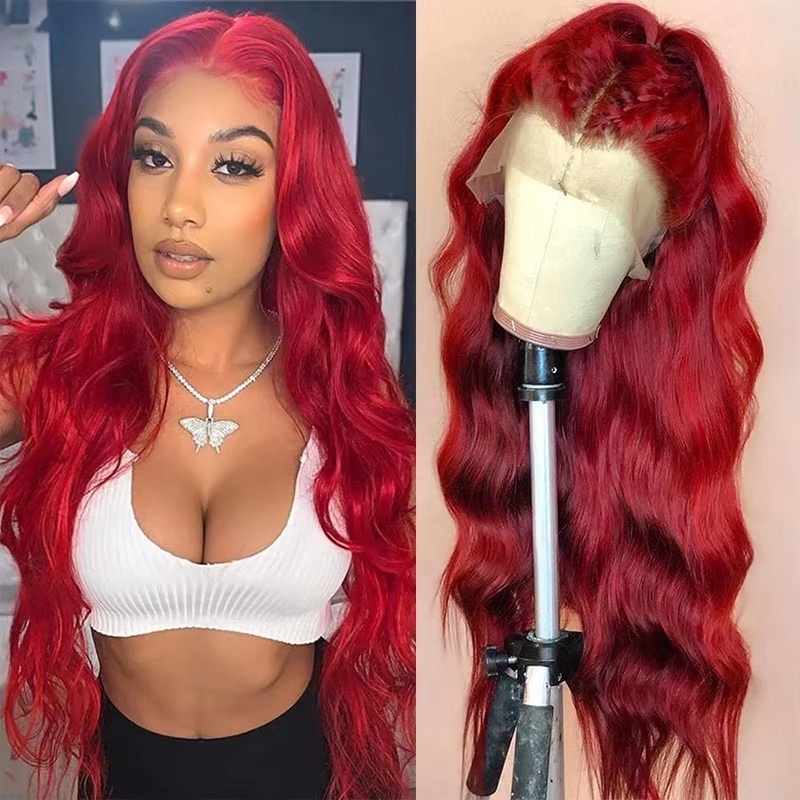 34 Inch Body Wave Lace Front Wig 13x4 HD Look Like Human Hair Wigs 250 Density Wear and Go Brazilian Lace Frontal Wig for Women Synthetic Heat Resista