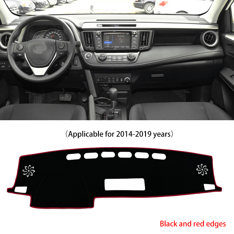 For RAV4 Dashboard Cover Sunshade 2014-2019, Front Windshield UV Protector Mat, Polyester Fiber Car Accessory, Anti-Glare Reflective Protection Pad.