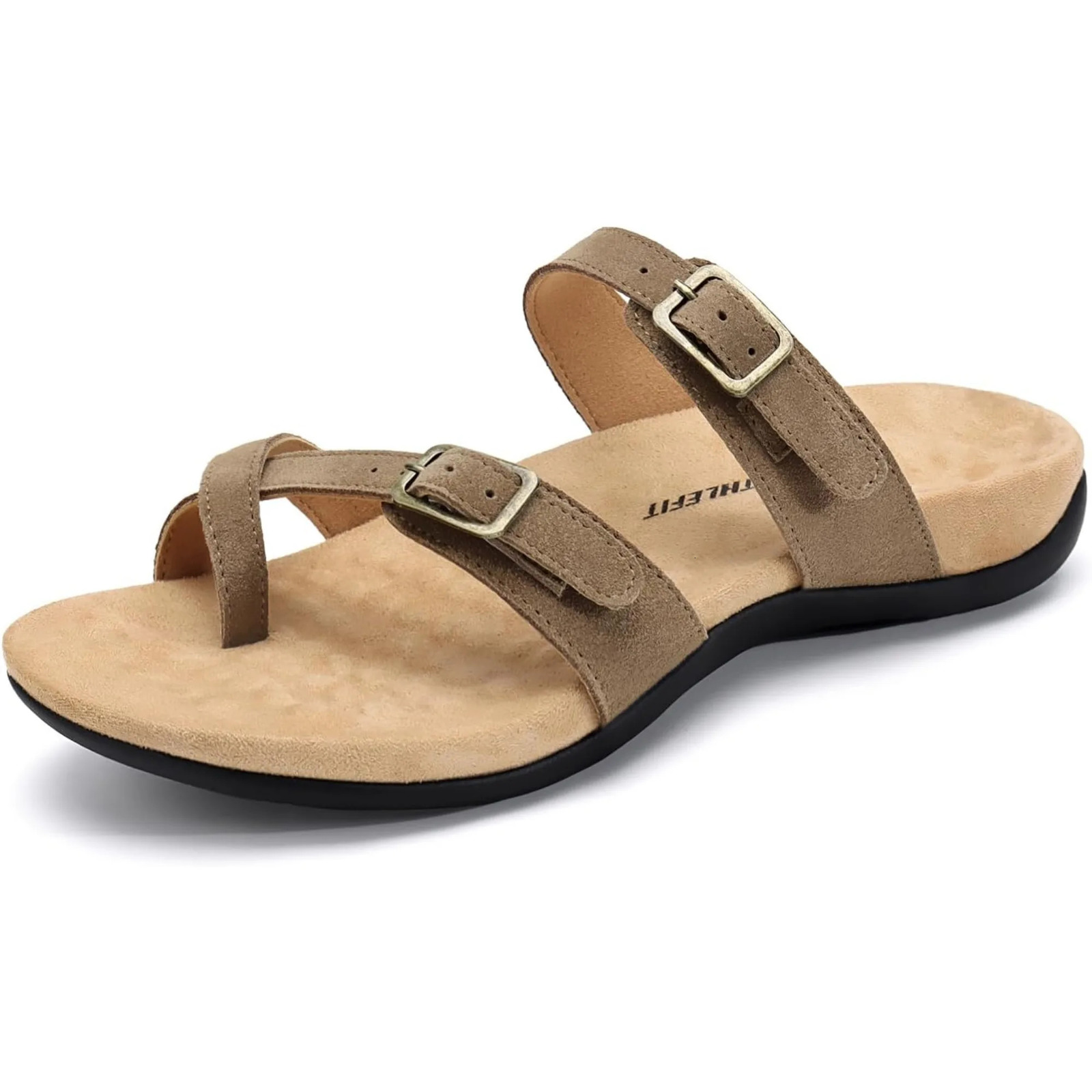 Orthopedic Sandals for Women Wide Width Adjustable Comfort Ortic Flip Flops with Arch Support 250519