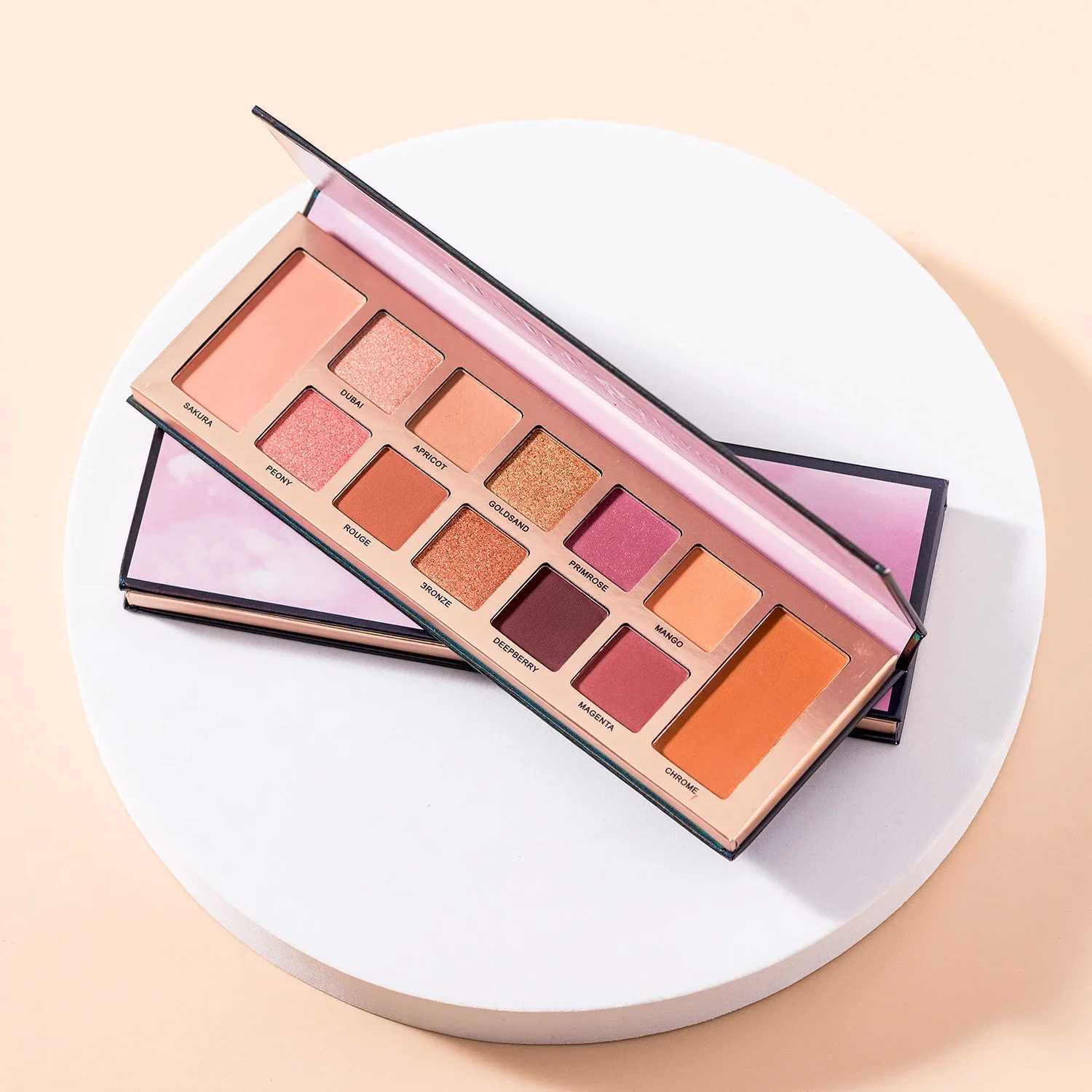 BEAUTY GLAZED 10 Colors Eyeshadow Palette Matte Shimmer Soft Touch Long Lasting Waterproof Pigmented Brighten Eyes Makeup Cosmet W250520