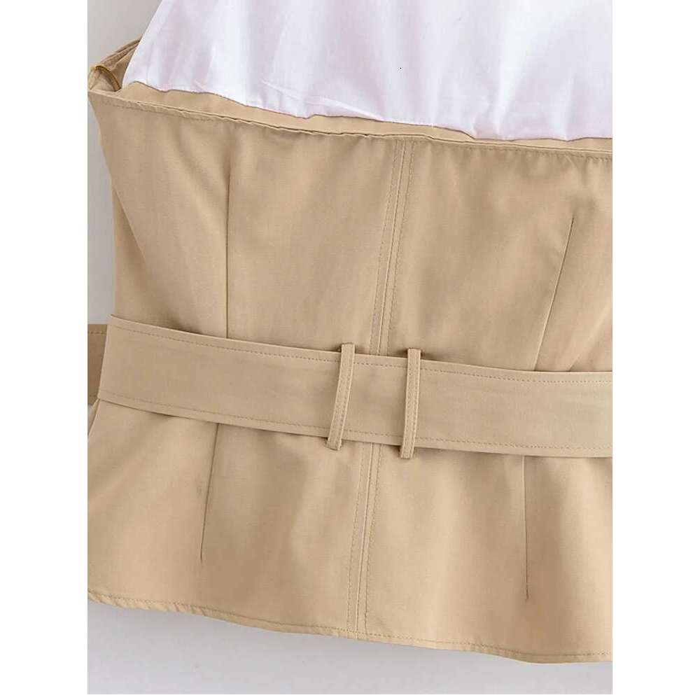 Women Summer Tank Tops Camis 2025 Casual V-Neck Sleeveless Belt Patchwork Female Elegant Street Top Clothing