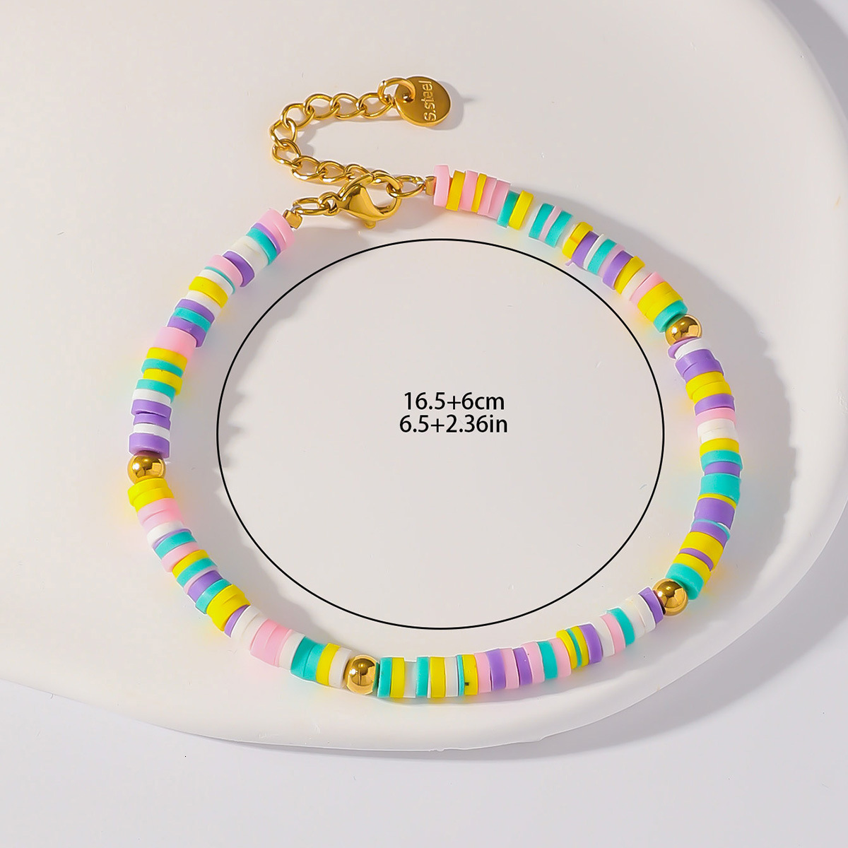 ceramic rice bead freshwater pearl bracelet, fashionable and cute beach style bracelet