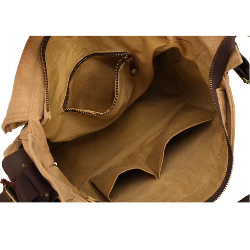 Vintage Men's Travel Crossbody Canvas With Mad Horse Messenger Bag For Men And Women Casual Shoulder Bag