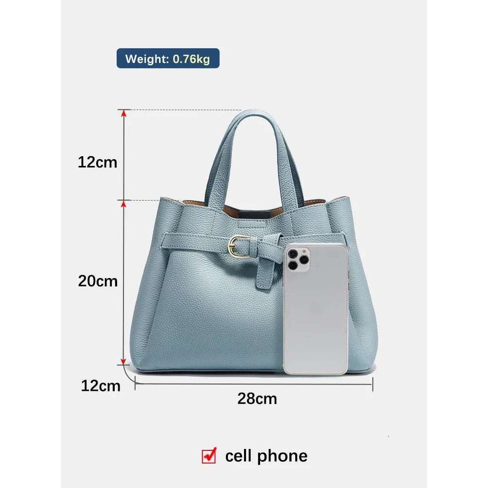 Zency Fashion Genuine Leather Top-handle For Women Designer Crossbody Bag Zipper Purse