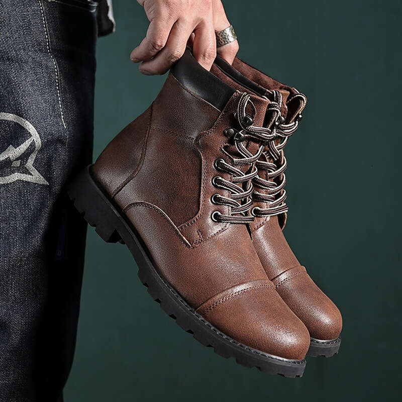 Martin and winter shoes autumn 2024 British high top boots men's