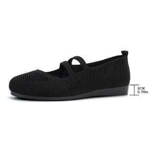 2024 NEW TOP plus size women's new knitted shoes flat bottom