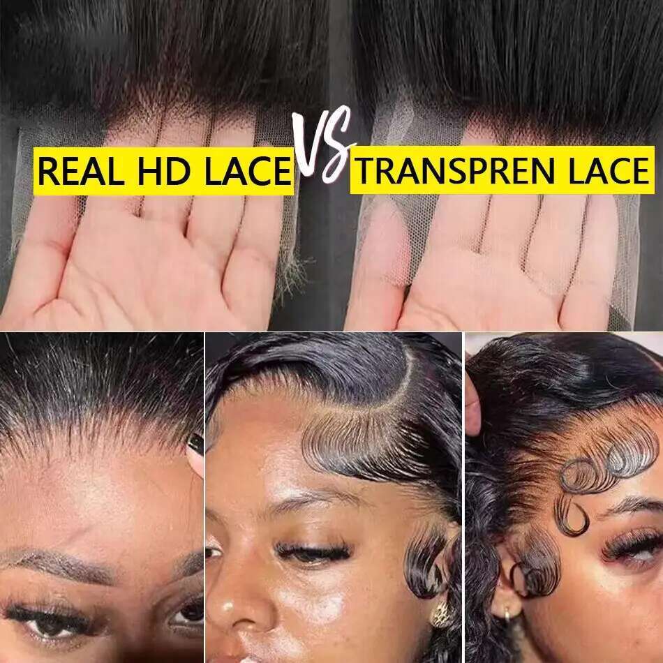 HD Transparent Deep Wave Frontal 13x4/13x6 Curly Lace Front Human Hair Wigs For Women Wet And Wavy Water 5x5 Closure Wig